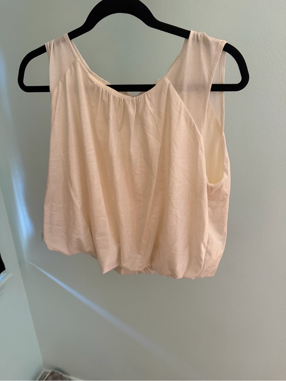 Anthropologie Cream Blouson Tank Top